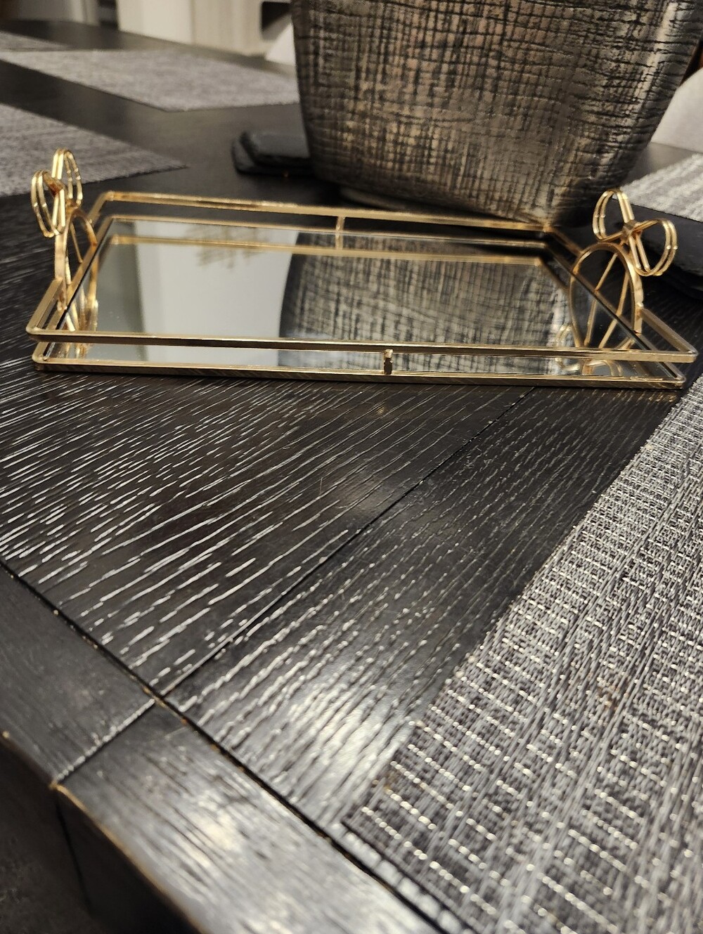 Gold Bow Mirror Tray - Picture 9 of 14